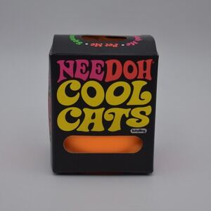 NeeDoh Cool Cats Squishy Cat Meow Squeeze Stress Fidgit Toy Orange Schylling NEW